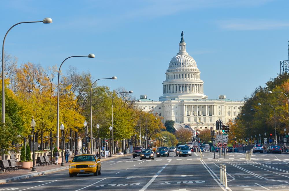 Washington DC - US Capitol building from Pennsylvania Avenue