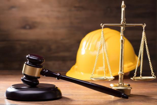 construction hat with gavel