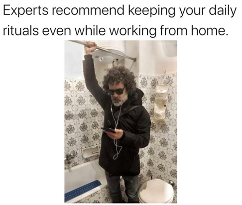 working from home rituals