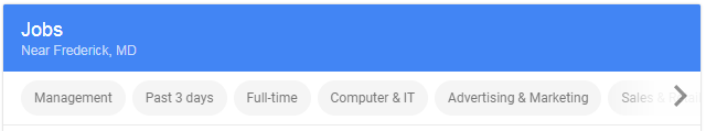 Google for Jobs bar
