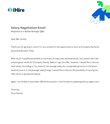 Salary Negotiation Email Samples - Salary Negotiation | Ihire