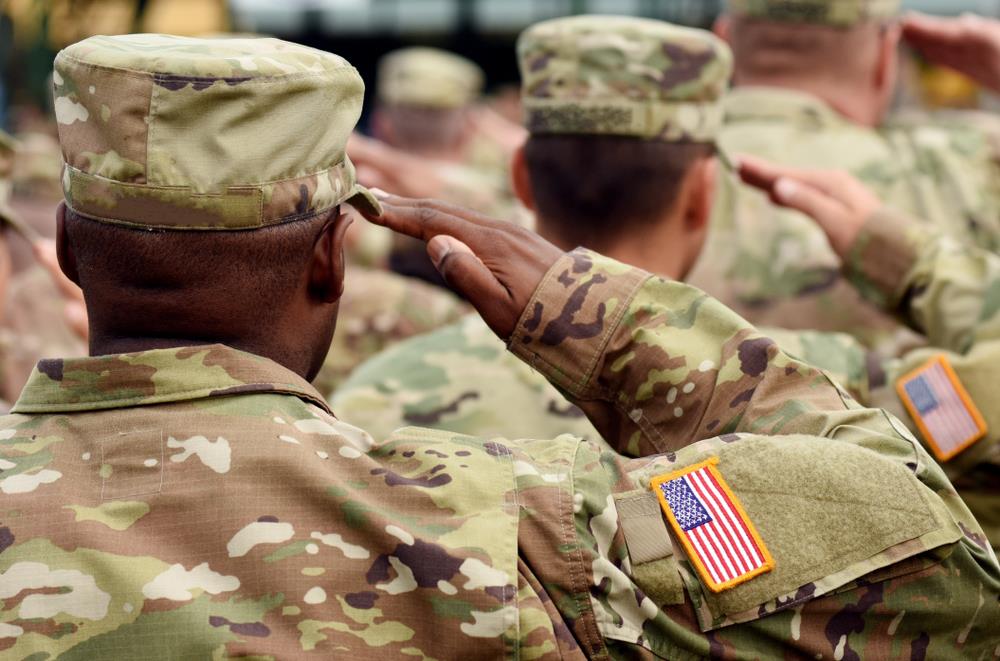 members of the military saluting