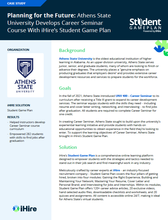 Athens State Case Study