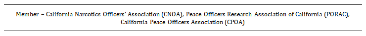 third example of an affiliations section on a law enforcement resume