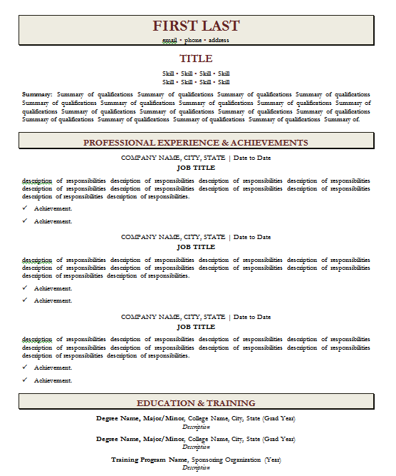 Nice resume design template