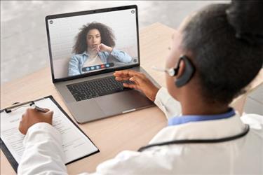 healthcare workers providing virtual care