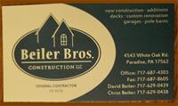 Beiler brothers construction