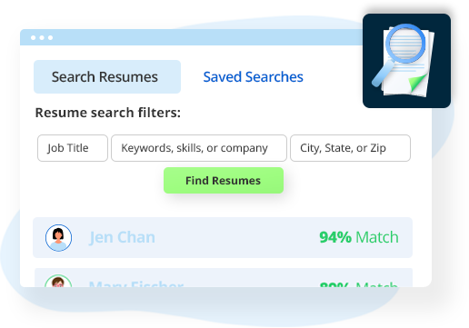 Resume search screenshot